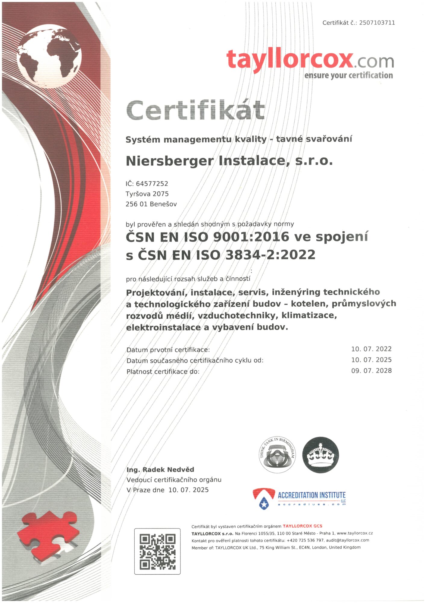 Certifikát